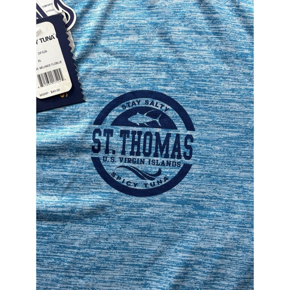 Spicy Tuna St. Thomas Performance Shirt XL Stay Salty U.S.‎ Virgin Islands - Picture 2 of 7